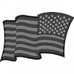 Subdued Reverse Wavy American Flag - Decal