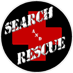 Search & Rescue Cross Vinyl Sticker at Sticker Shoppe