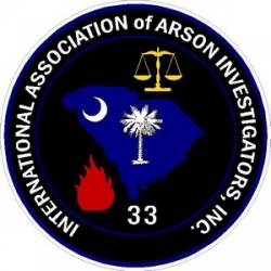 South Carolina Chapter International Association of Arson - Vinyl Sticker