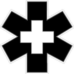 Tactical Medic Star of Life & White Cross - Decal