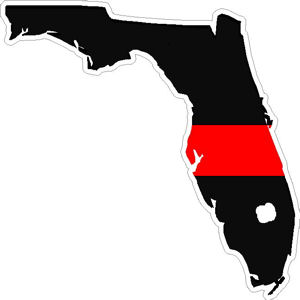 State of Florida Thin Red Line - Decal