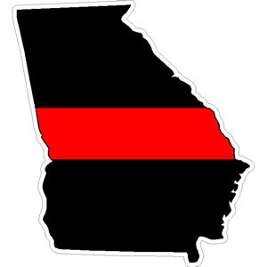 State of Georgia Thin Red Line - Decal