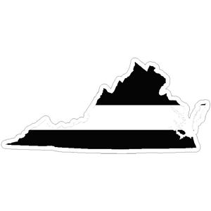 State of Virginia Thin White Line - Decal