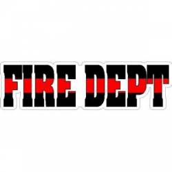 Thin Red Line Fire Dept Script - Vinyl Sticker