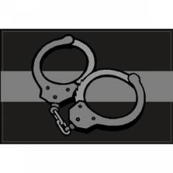 Thin Silver Line Hand Cuffs - Decal