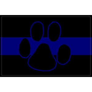 thin blue line paw print sticker at sticker shoppe blueline print