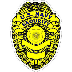 United States Navy Security Badge - Sticker