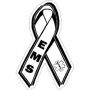 Thin White Line EMS Ribbon - Sticker at Sticker Shoppe