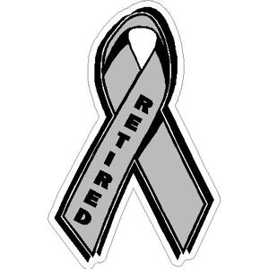 Thin Silver Line Retired Ribbon - Sticker