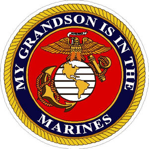 My Grandson Is In The United States Marines - Sticker at Sticker Shoppe