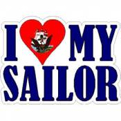 I Love My Sailor - Sticker