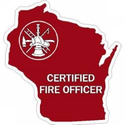 Wisconsin Certified Fire Officer - Vinyl Sticker