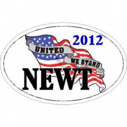 Newt Gingrich United We Stand - Oval Sticker
