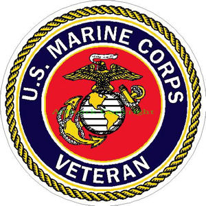 US Marine Corps Veteran - Sticker at Sticker Shoppe