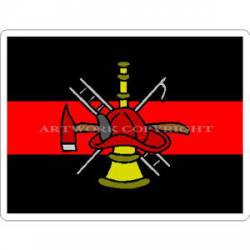 Thin Red Line Firefighter's Scramble - Sticker