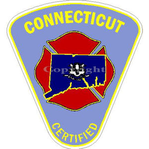 Connecticut Certified Firefighter Vinyl Sticker at Sticker Shoppe