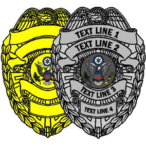 Customizable Police Shield Badge - Sticker