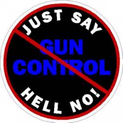 Gun Control Just Say Hell No! - Sticker