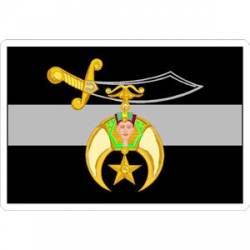 Thin Silver Line Shriner - Sticker