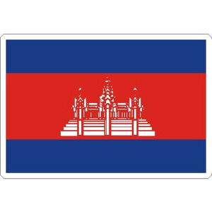 Cambodia Flag - Rectangle Sticker