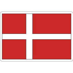 Denmark Flag - Rectangle Sticker
