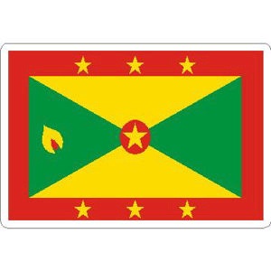 Grenada Flag - Rectangle Sticker