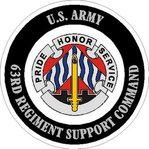 United States Army 63rd Regiment Support Command Vinyl Sticker at ...