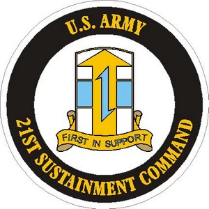 United States Army 21st Sustainment Command Vinyl Sticker at Sticker Shoppe