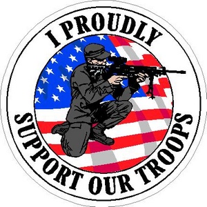 I Proudly Support Our Troops Sniper - Sticker at Sticker Shoppe
