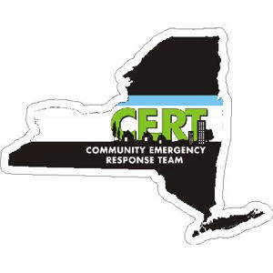 New York CERT Community Emergency Response Team - Vinyl Sticker at