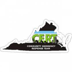 Virginia CERT Community Emergency Response Team - Vinyl Sticker