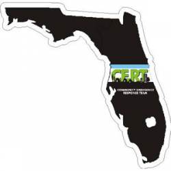 Florida CERT Community Emergency Response Team - Vinyl Sticker