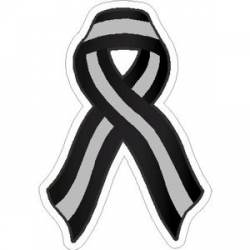 Thin Silver Line Wavy Ribbon - Vinyl Sticker
