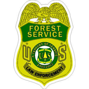 Forest Service Law Enforcement Badge - Vinyl Sticker at Sticker Shoppe