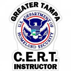 Greater Tampa CERT Instructor - Vinyl Sticker