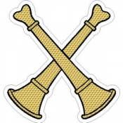 Captain Fire Gold Leaf Bugles - Vinyl Sticker