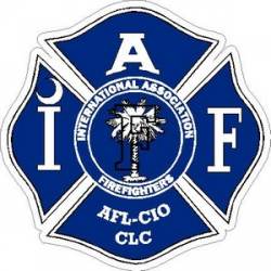 South Carolina IAFF International Association Firefighters Maltese - Vinyl Sticker