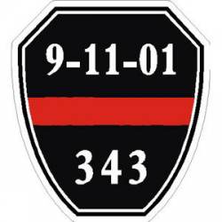 Thin Red Line 9-11-01 343 - Vinyl Sticker
