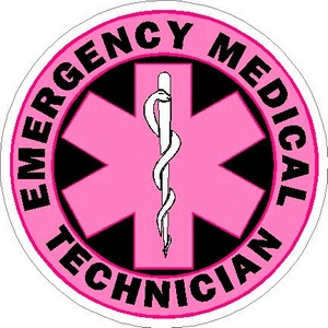 Emergency Medical Technician EMT Pink - Vinyl Sticker at Sticker Shoppe