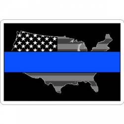Thin Blue Line USA Subdued Flag - Vinyl Sticker