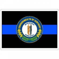 Thin Blue Line Kentucky State Seal - Vinyl Sticker