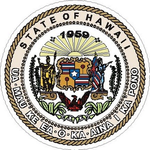 Hawaii State Seal - Vinyl Sticker at Sticker Shoppe