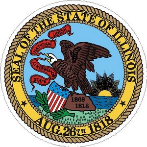 STATE OF ILLINOIS SEAL 3" DECAL STICKER 