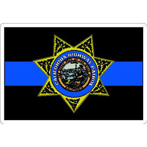 Thin Blue Line California Highway Patrol - Vinyl Sticker