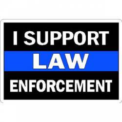 I Support Law Enforcement Thin Blue Line - Sticker