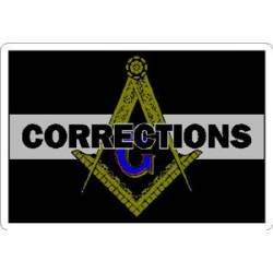 Thin Silver Line Corrections Mason - Vinyl Sticker