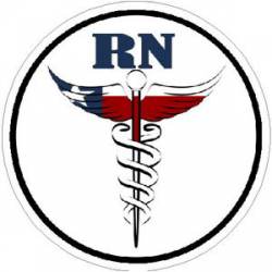 Texas Registered Nurse RN - Vinyl Sticker