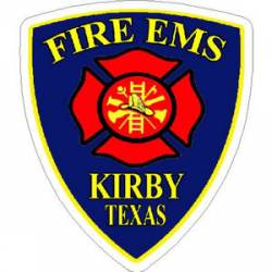 Kirby Texas Fire EMS - Vinyl Sticker
