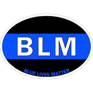 Blue Lives Matter Oval Magnet – 4x6 Inch, Flexible Vinyl, Automotive Magnet
