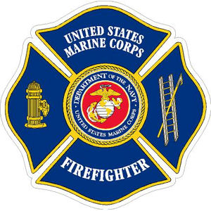 united states marine corps firefighter maltese cross vinyl sticker marine corps firefighter